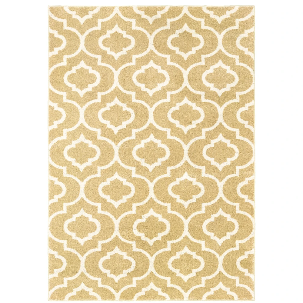 Carson 9672E Gold/ Ivory Indoor Area Rug - 9'10