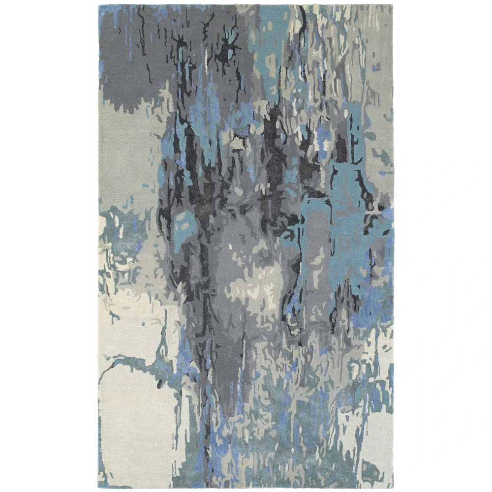 Galaxy 21906 Blue/ Grey Indoor Area Rug - 5' x 8'