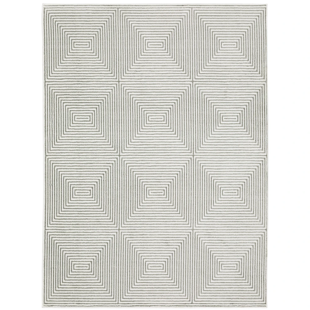 Montecito 8111W Grey/ White Indoor Area Rug - 7'10