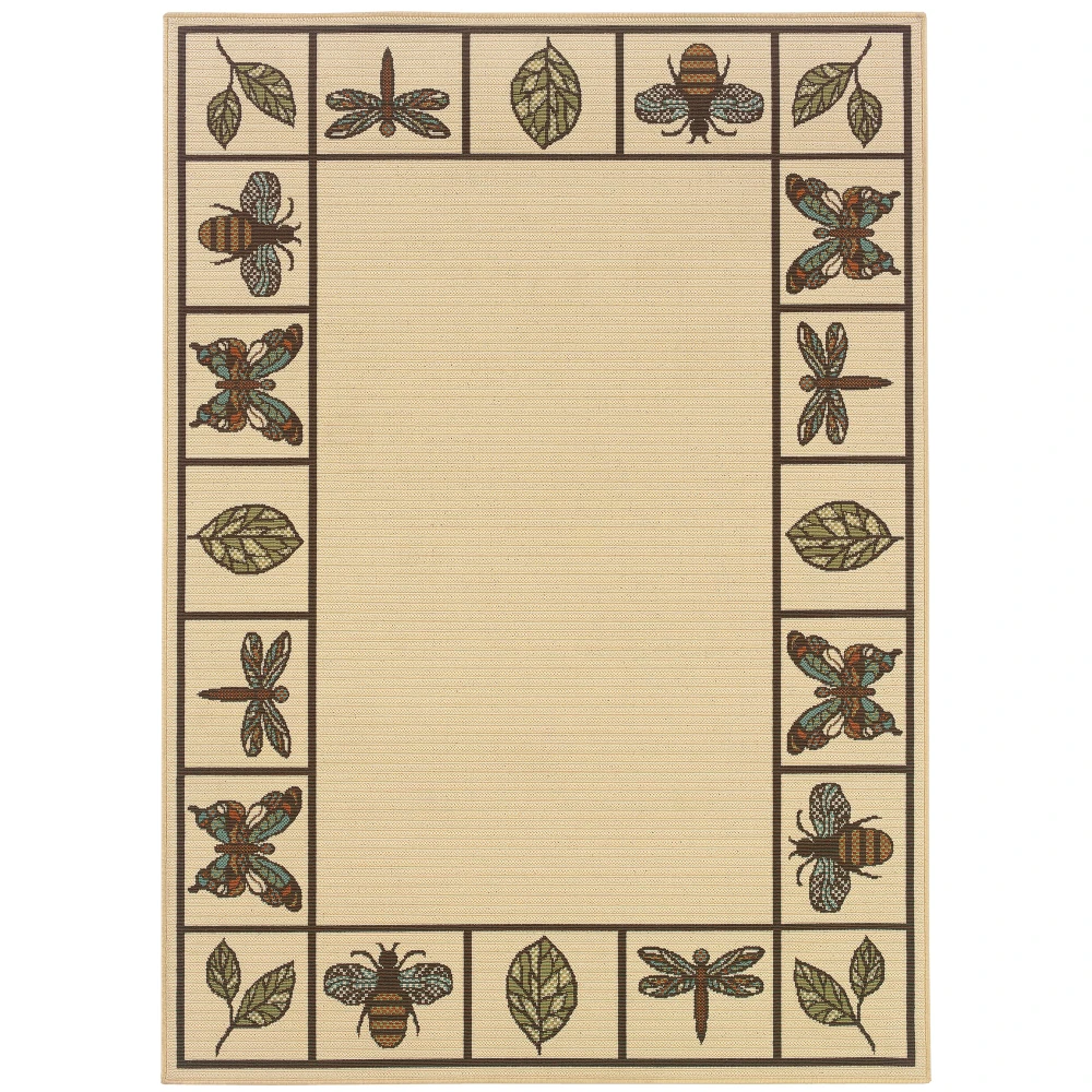 Montego 2266W Ivory/ Brown Indoor/Outdoor Area Rug - 6'7