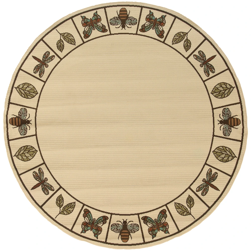 Montego 2266W Ivory/ Brown Indoor/Outdoor Area Rug - 7'10