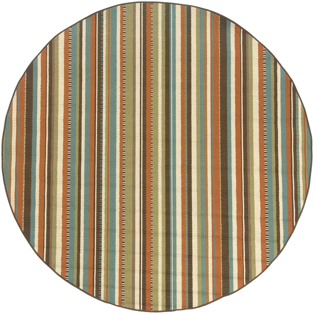 Montego 6996C Green/ Blue Indoor/Outdoor Area Rug - 7'10