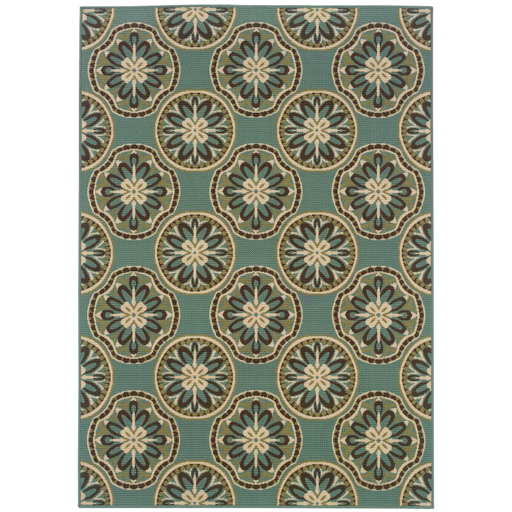 Montego 8323L Blue/ Ivory Indoor/Outdoor Area Rug - 7'10