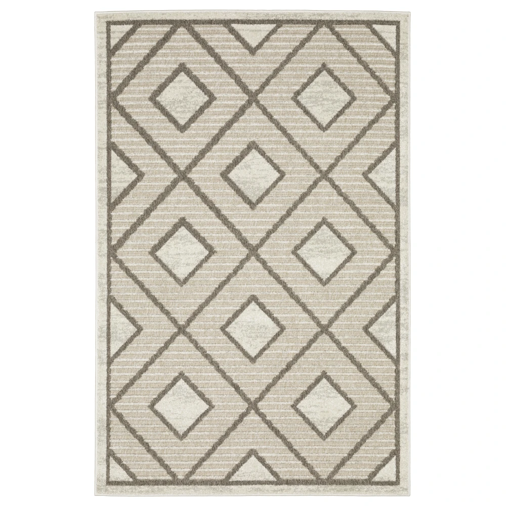 Tangier TAN05 Beige/ Brown Indoor Area Rug - 9'10