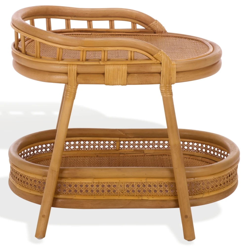Shayleen Rattan Pole Accent Table