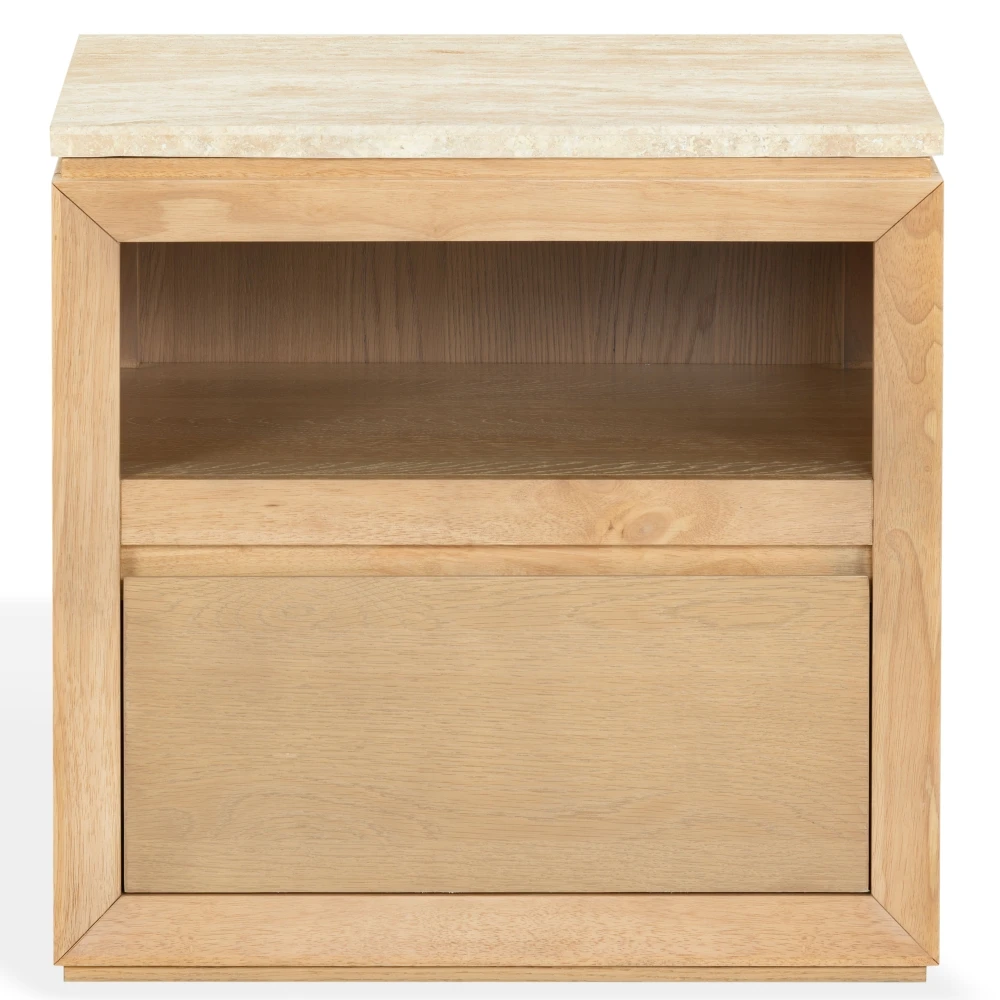 Alaura Travertine Top Nightsta