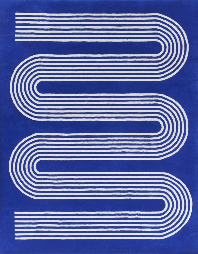 Momeni Simba 5' X 8' Cobalt Contemporary