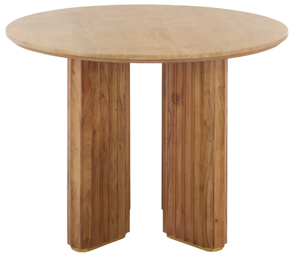 Irine Travertine Dining Table