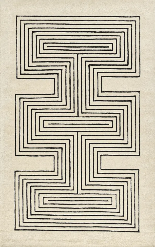 Momeni Simba 8' X 10' White Contemporary