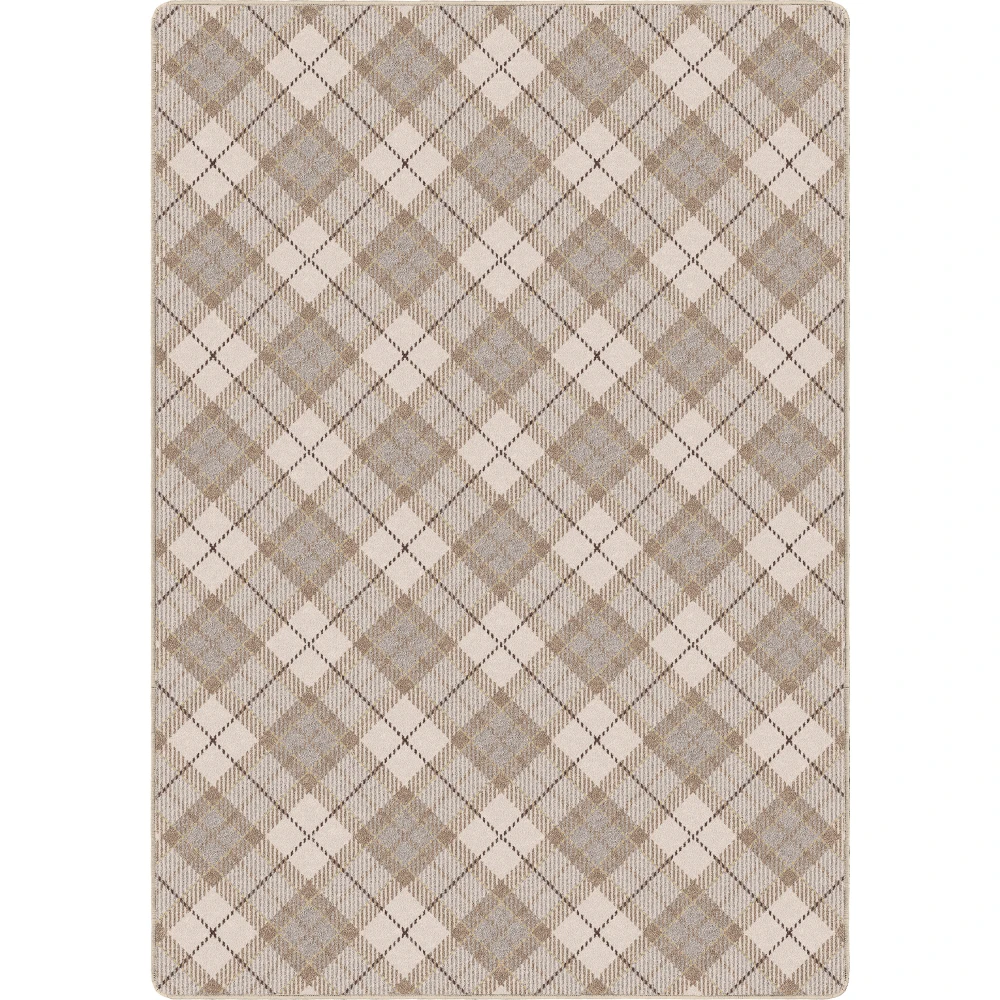 Christmas Plaid Ivory Snow 5'4