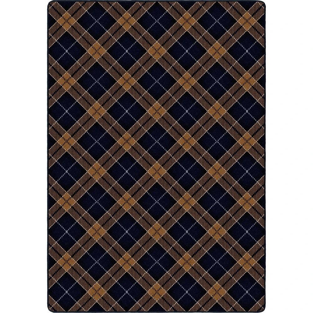 Christmas Plaid Midnight Blue 5'4
