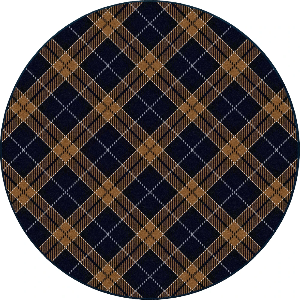 Christmas Plaid Midnight Blue 5'4