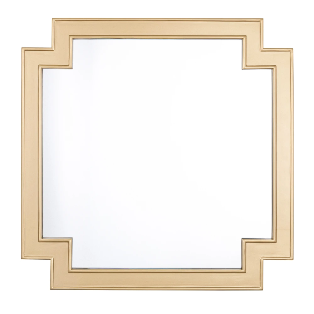 Pasargad Home Ephrya Geometric Gold Wall Mirror, 31.5