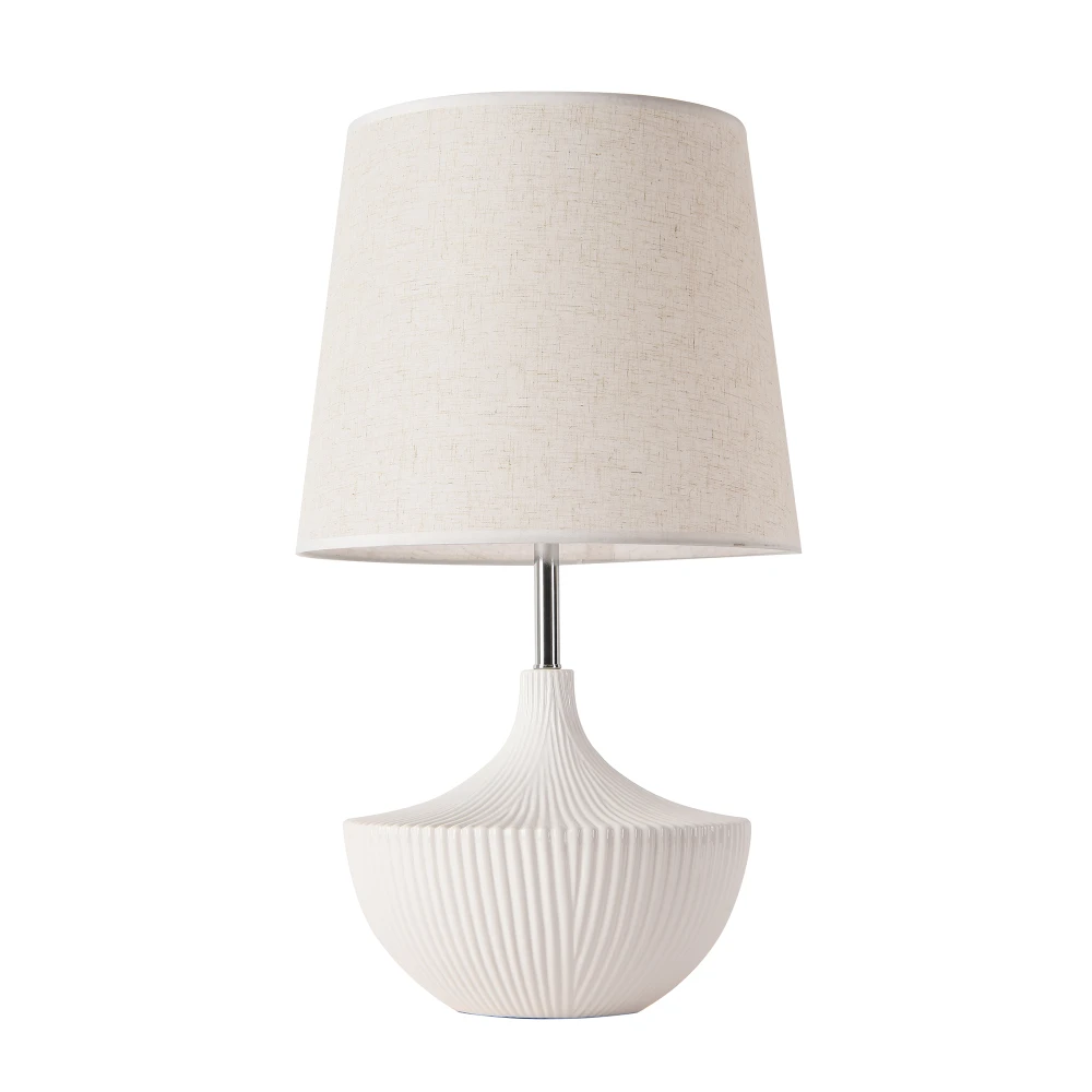 Pasargad Home Jade Ceramic Fluted Base Table Lamp