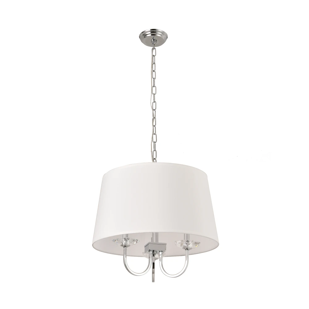 Pasargad Home Azure Glass Detailed & Polished Chrome Chandelier