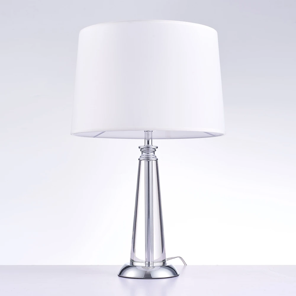 Pasargad Home Canova Lucite & Brushed Silver Table Lamp