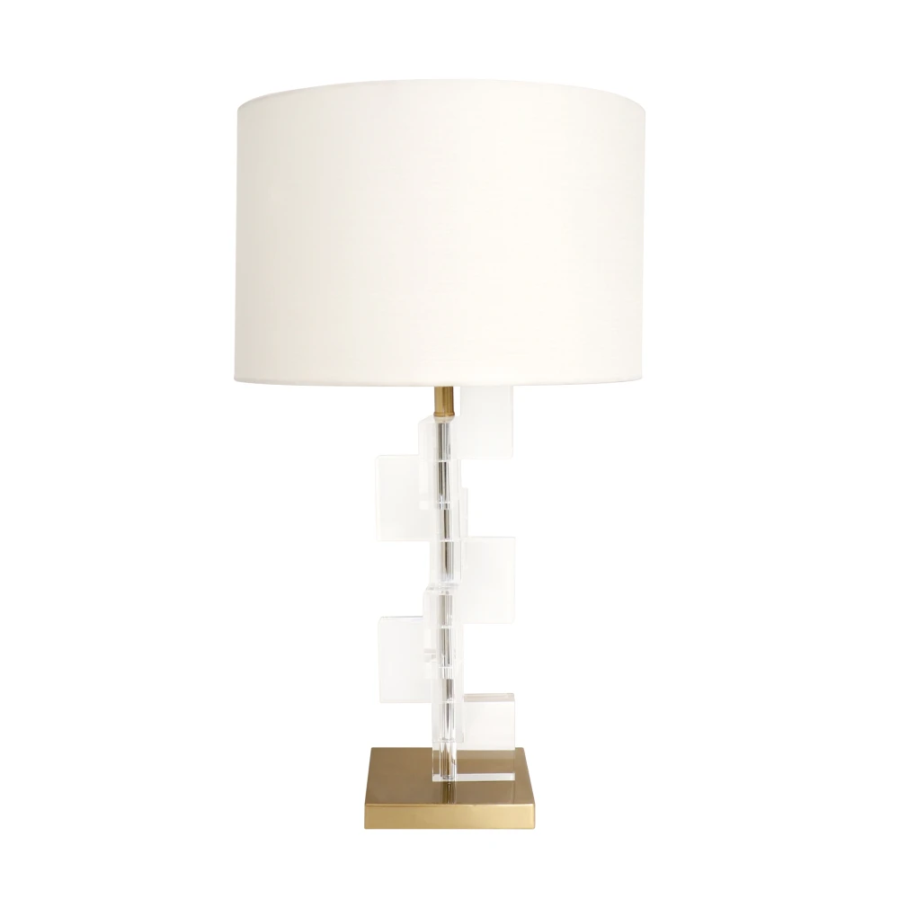 Pasargad Home Spire Acrylic & Metal Table Lamp