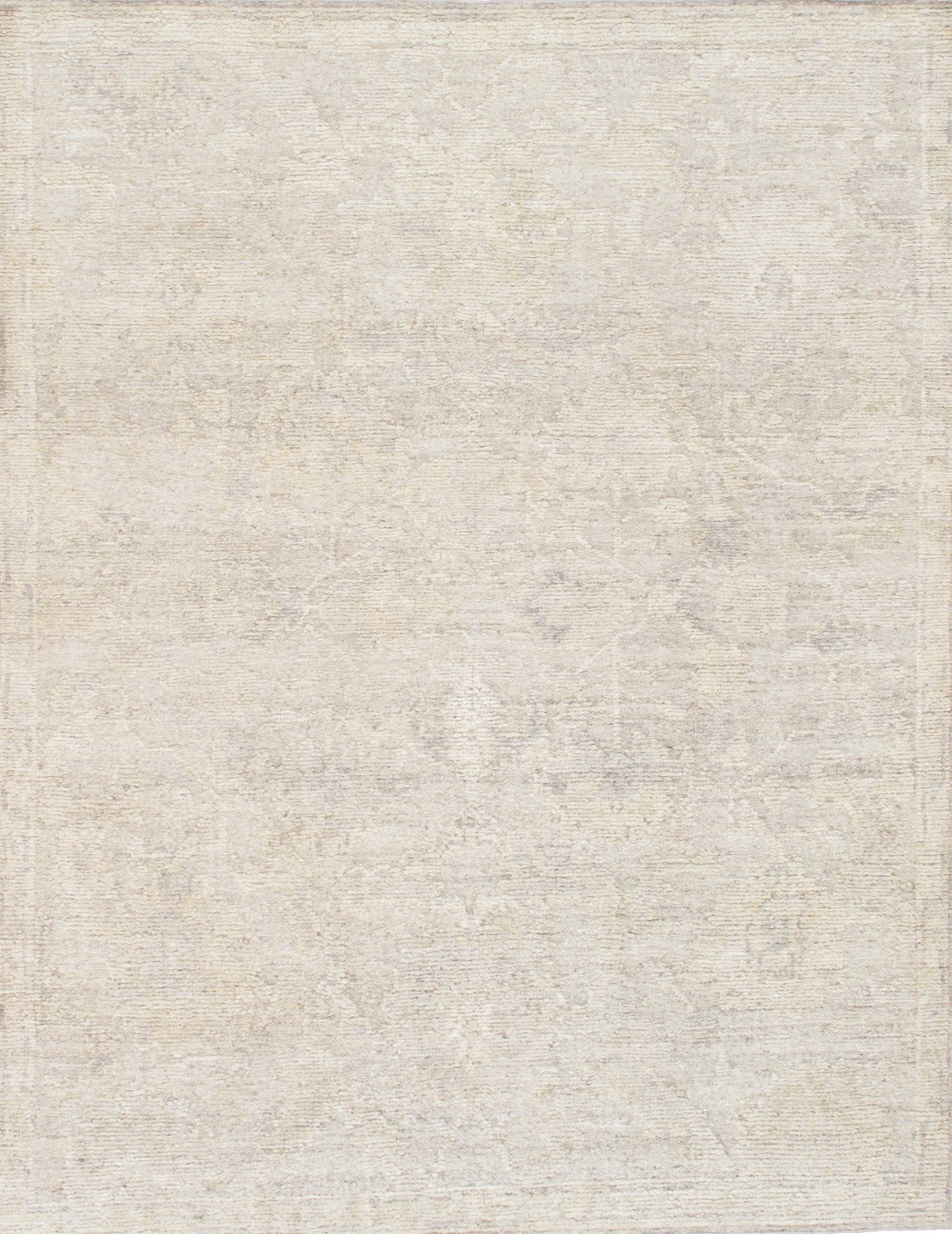 Pasargad Home Oushak Hand-Knotted Beige Wool Area Rug- 9' 3'' X 11' 9''
