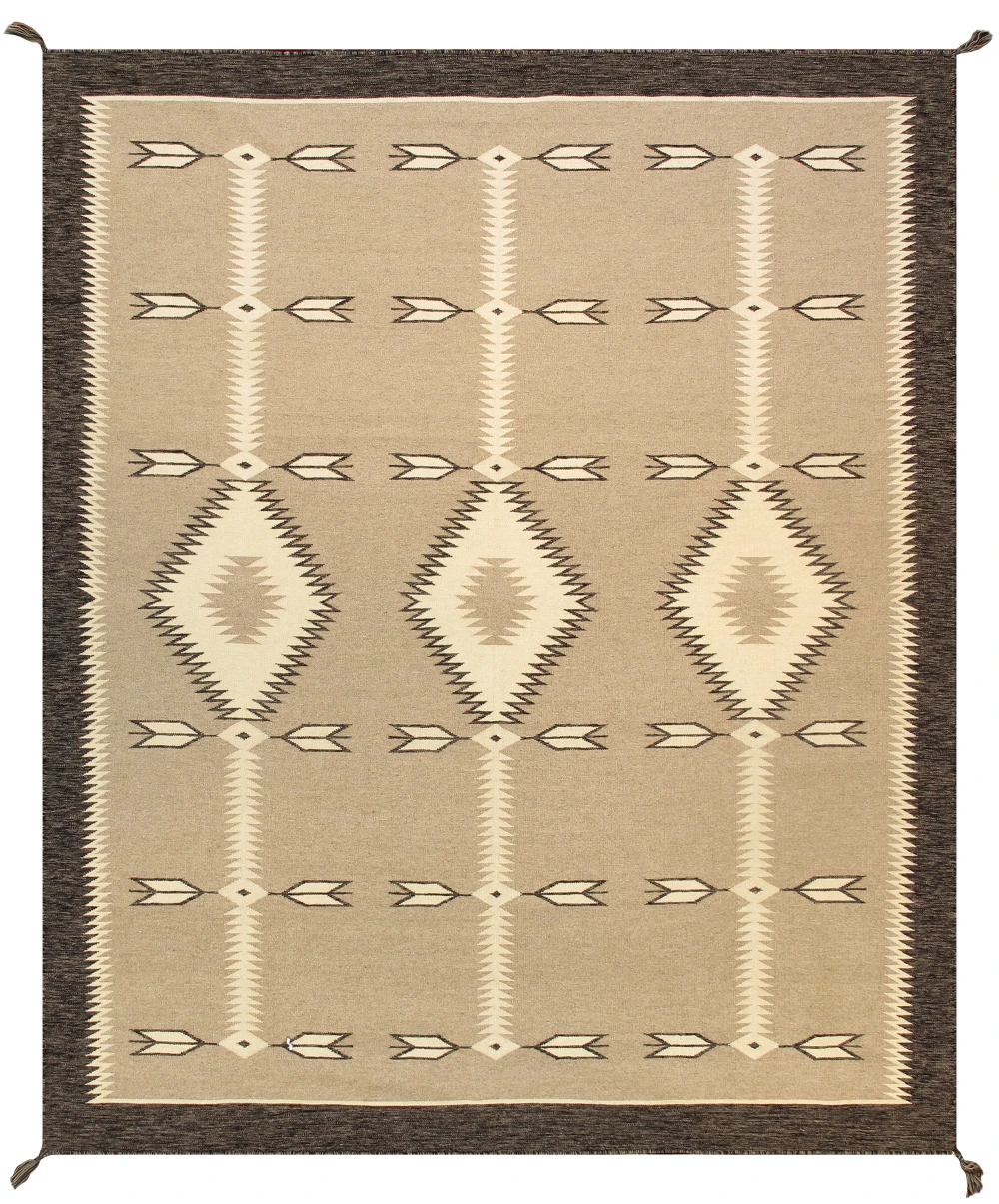 Pasargad Home Tuscany Hand-Woven Reversible Wool Area Rug- 8' 1'' X  9'11''