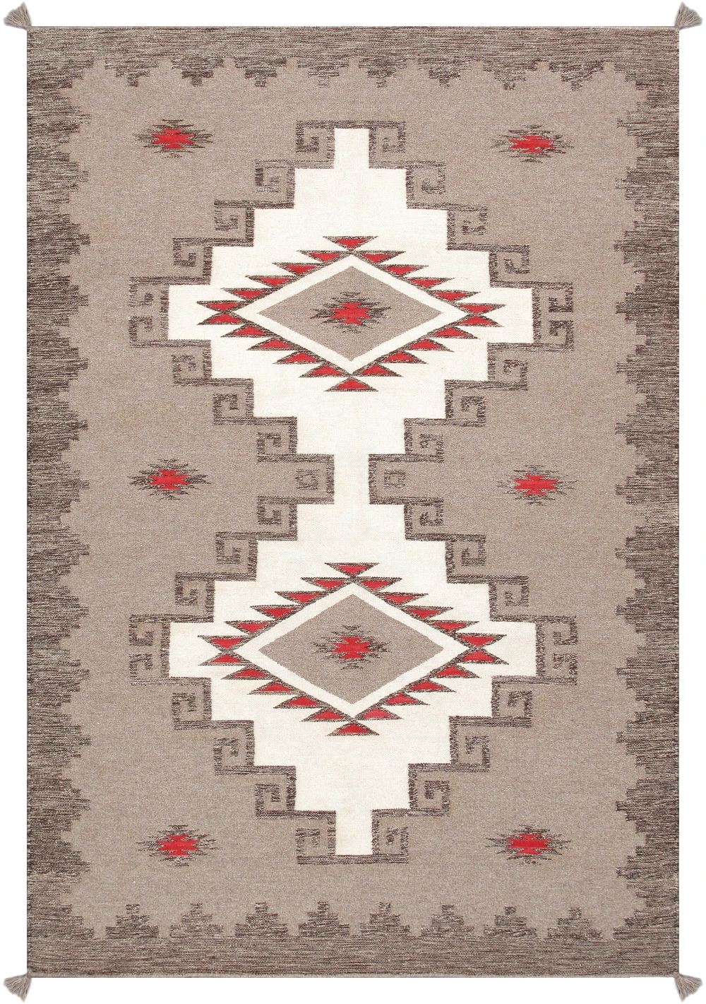 Pasargad Home Tuscany Hand-Woven Reversible Wool Area Rug- 8'10'' X 11'11''