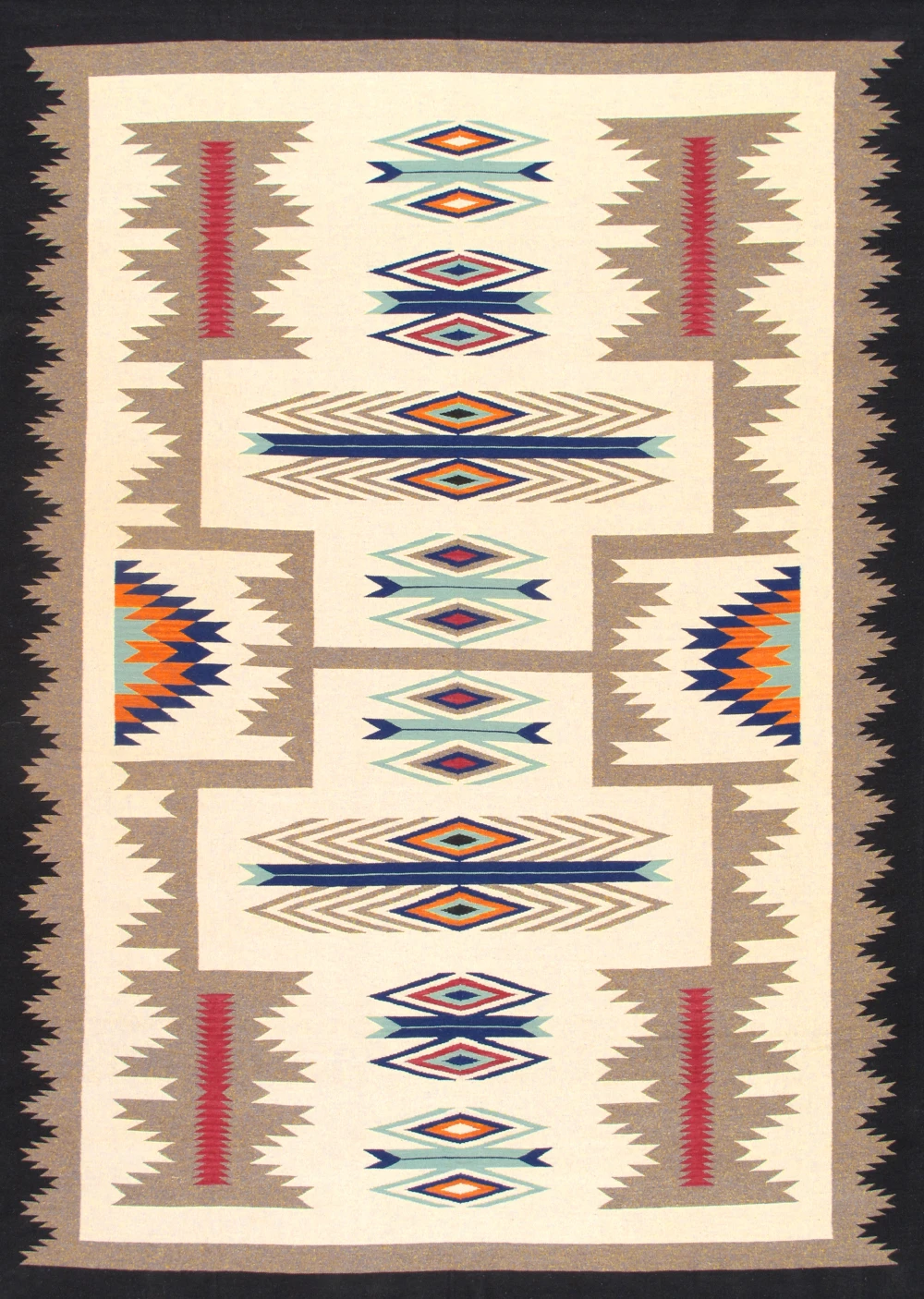 Pasargad Home Tuscany Hand-Woven Reversible Wool Area Rug- 8'10'' X 12' 0''
