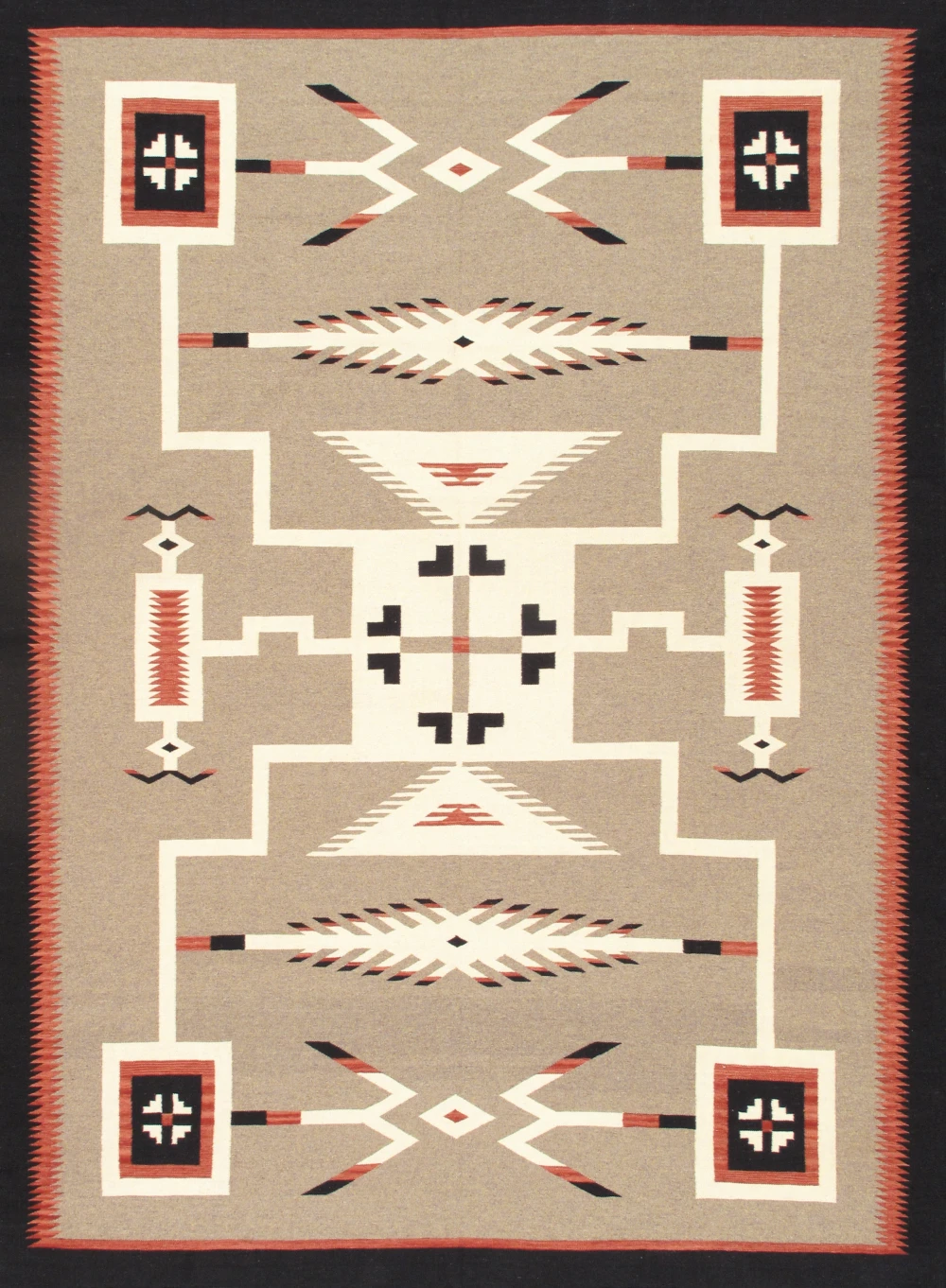 Pasargad Home Tuscany Hand-Woven Reversible Wool Area Rug- 8' 9'' X 12' 1''