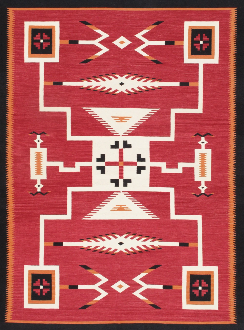 Pasargad Home Tuscany Hand-Woven Reversible Wool Area Rug- 9' 1'' X 11'10''