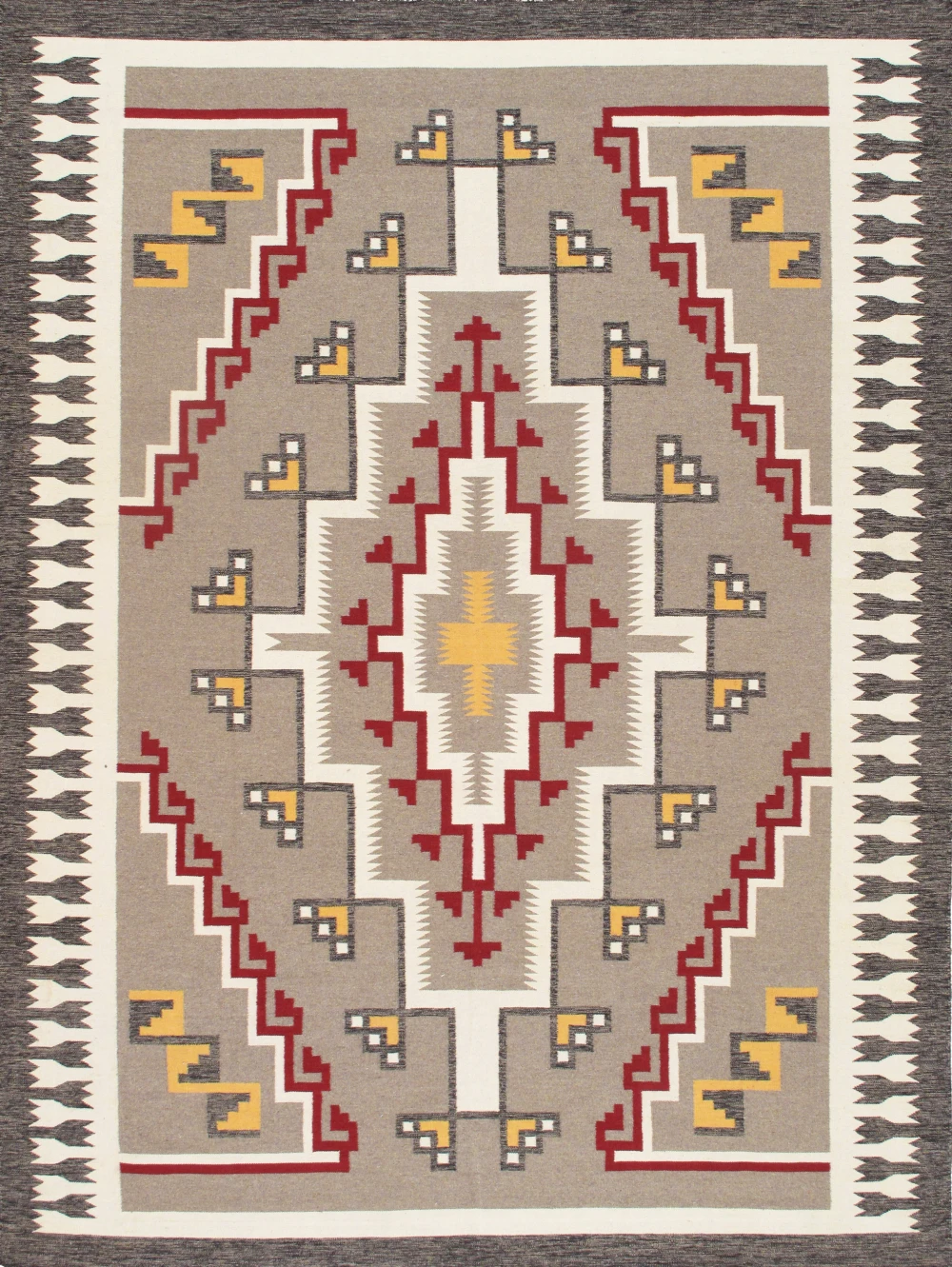Pasargad Home Tuscany Hand-Woven Reversible Wool Area Rug- 8'10'' X 12' 1''