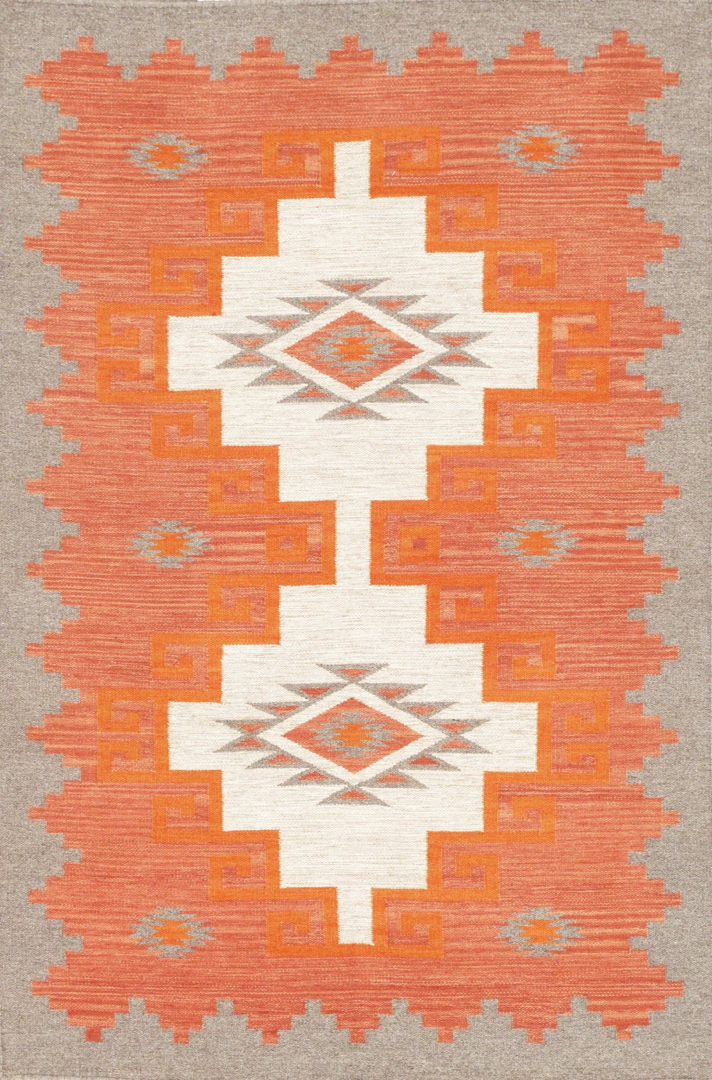 Pasargad Home Tuscany Hand-Woven Reversible Wool Area Rug- 3'11'' X  5'10''