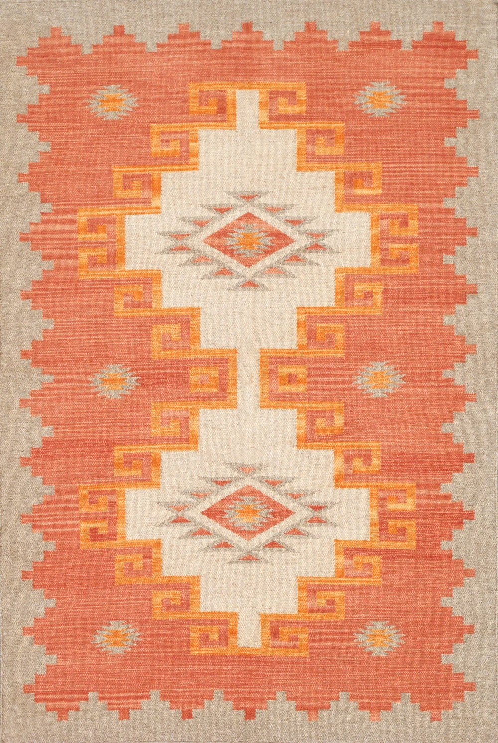 Pasargad Home Tuscany Hand-Woven Reversible Wool Area Rug- 3'11'' X  5'11''