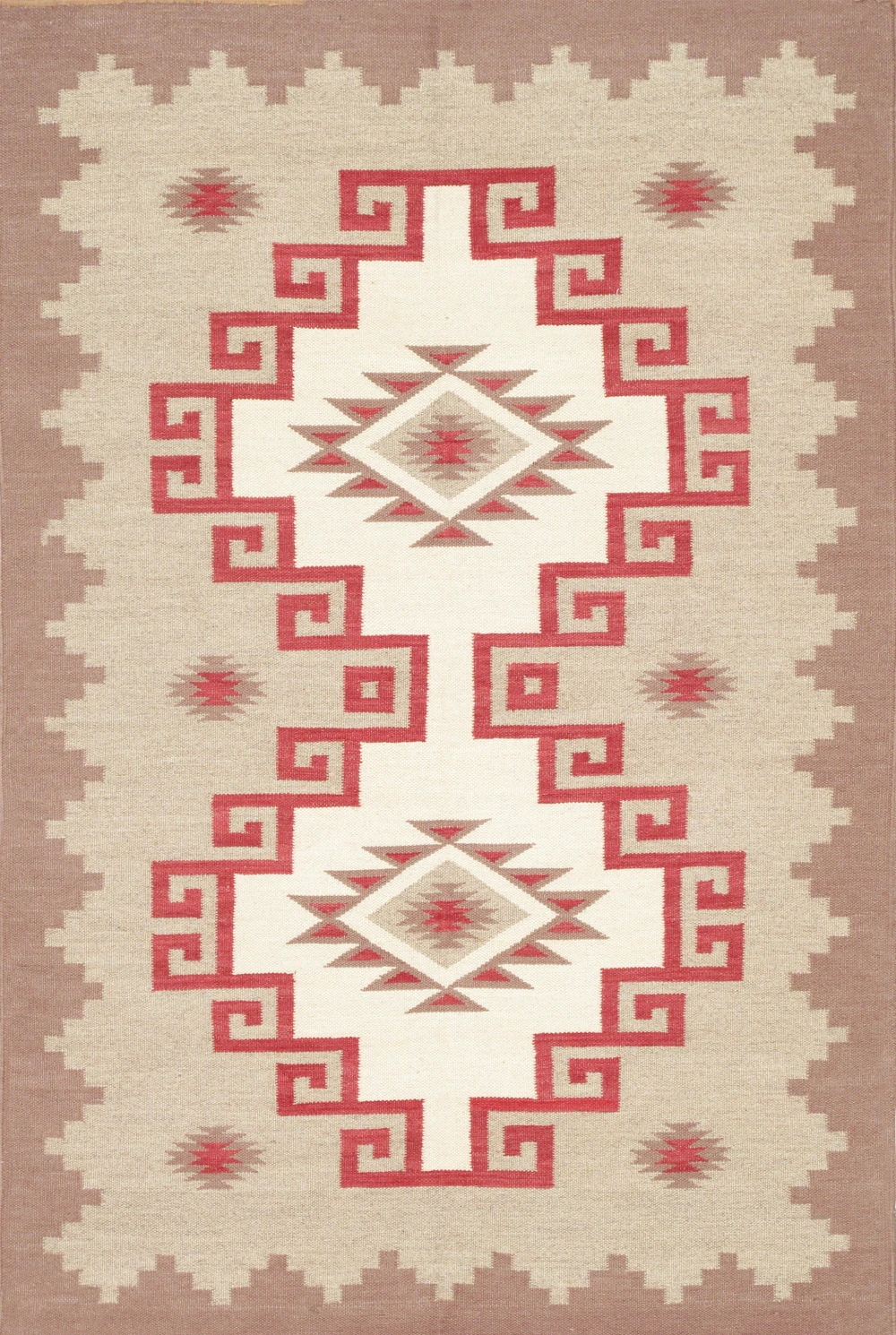 Pasargad Home Tuscany Hand-Woven Reversible Wool Area Rug- 3'11'' X  5'11''