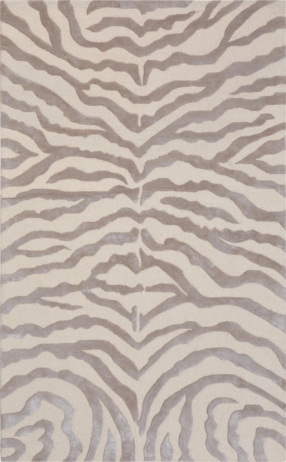 Pasargad Home Edgy Hand-Tufted Beige/Brown Transitional Area Rug- 7' 9'' X 9' 9''