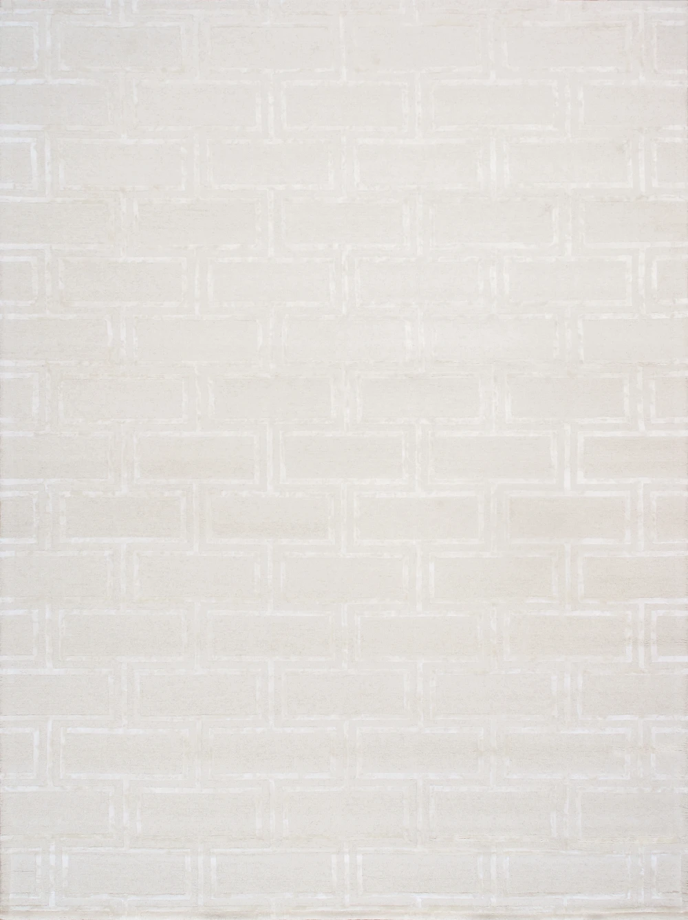 Pasargad Home Edgy Hand-Tufted Ivory Transitional Area Rug- 8' 9'' X 11' 9''