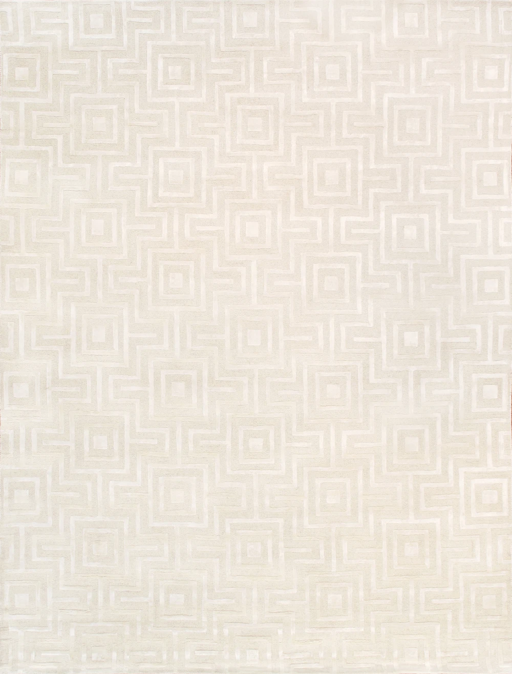 Pasargad Home Edgy Hand-Tufted Ivory Transitional Area Rug- 7' 9'' X 9' 9''