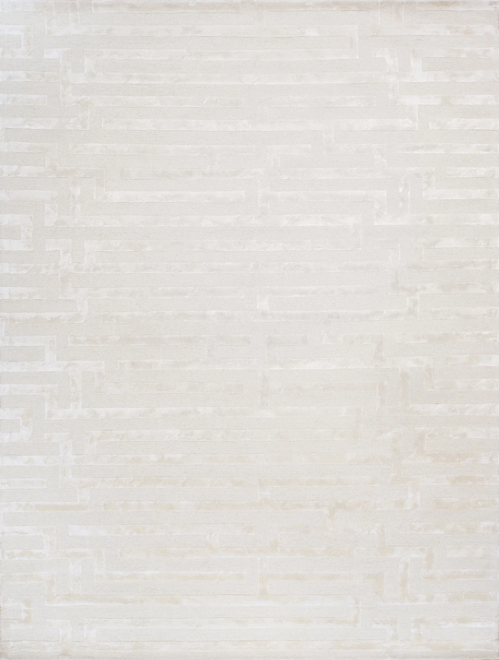 Pasargad Home Edgy Hand-Tufted Ivory Transitional Area Rug- 8' 9'' X 11' 9''