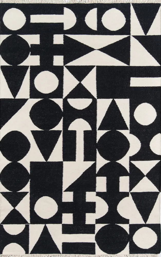 Novogratz Topanga 2' X 3' Black Contemporary