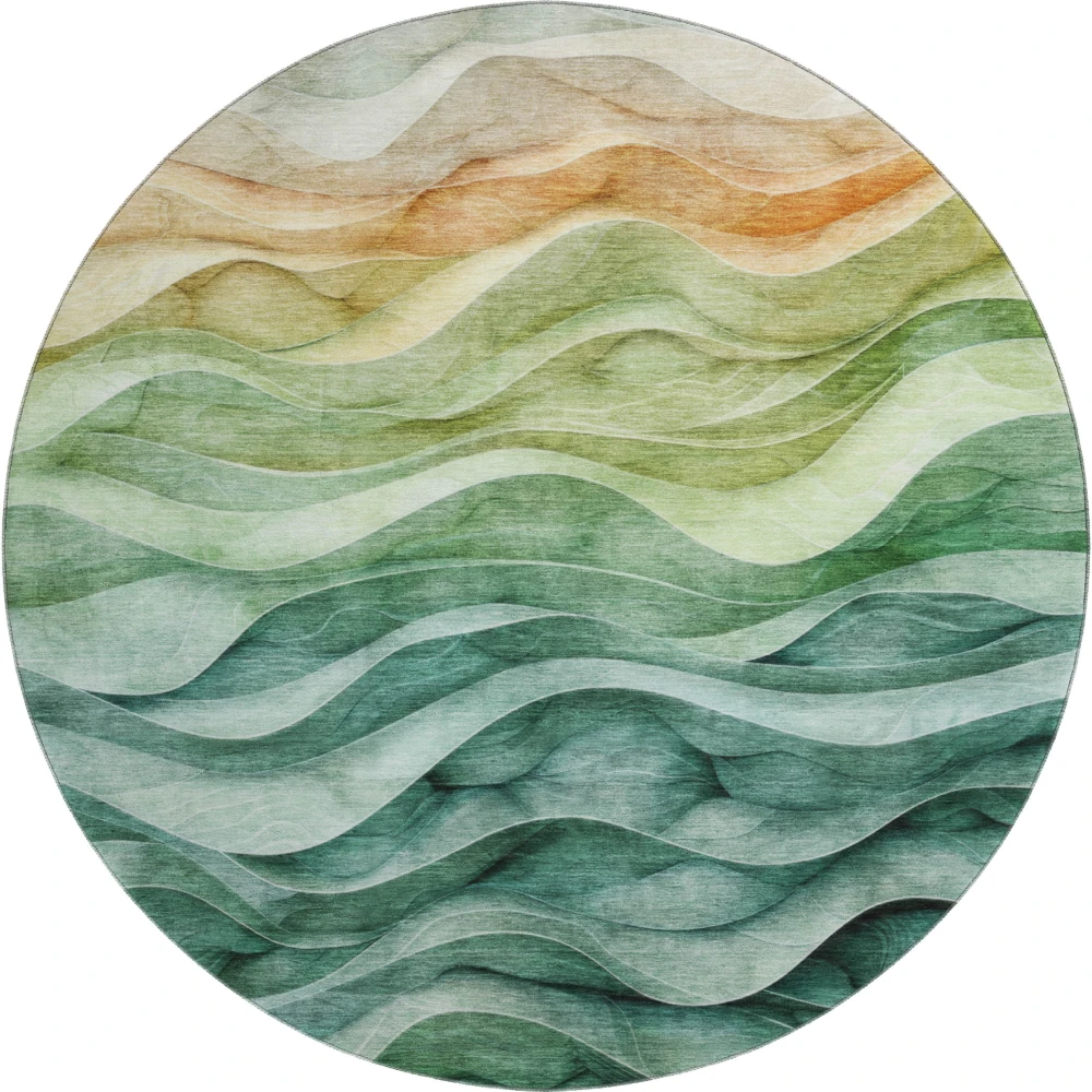 Mayfield AMF1242 Teal 8' x 8' Rug