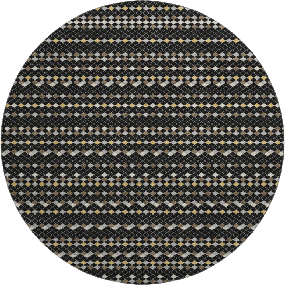 Mayfield AMF1408 Black 8' x 8' Rug