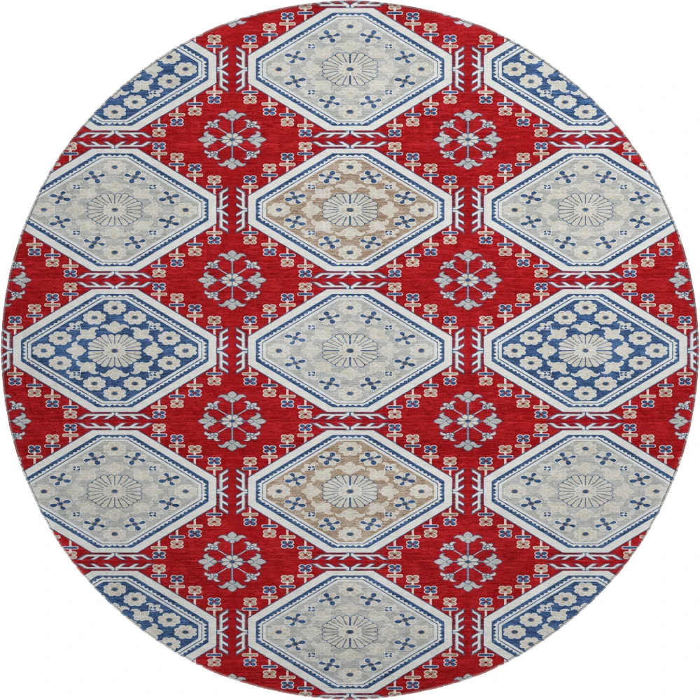Mayfield AMF1442 Red 8' x 8' Rug