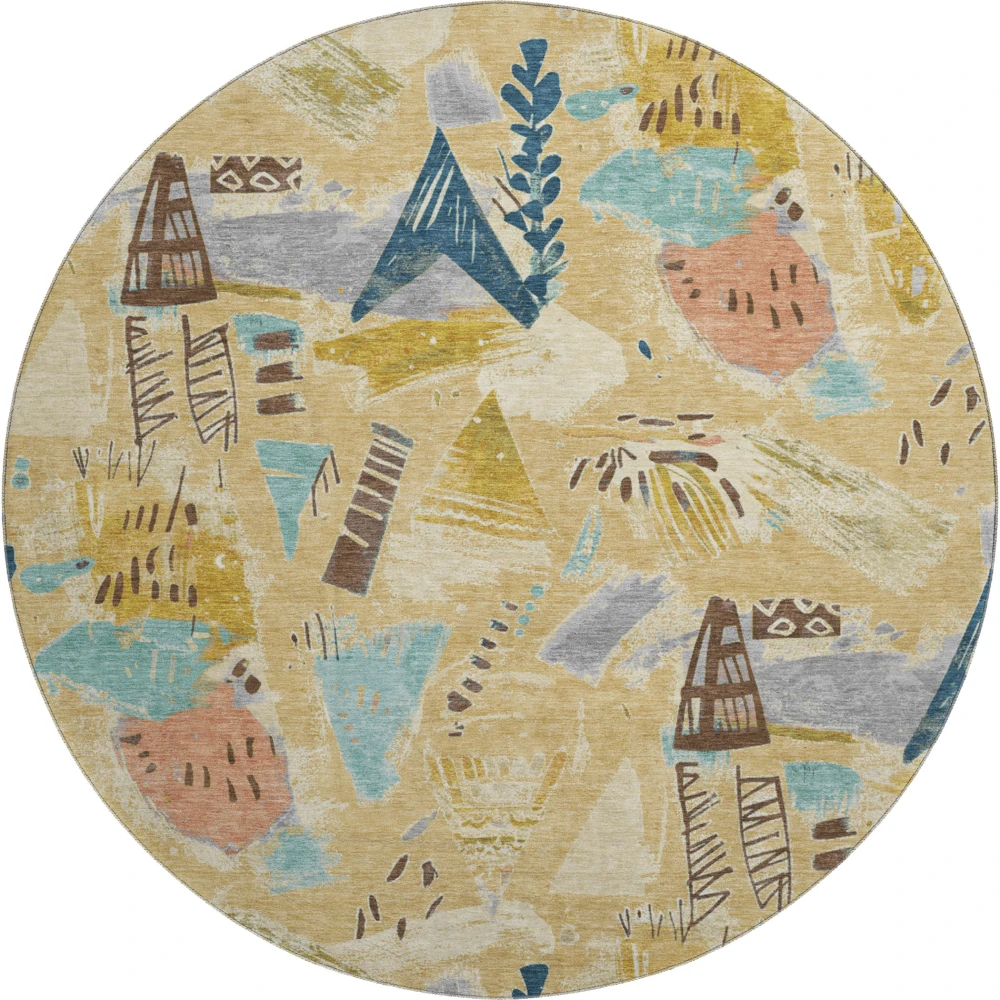 Mayfield AMF1573 Gold 8' x 8' Rug