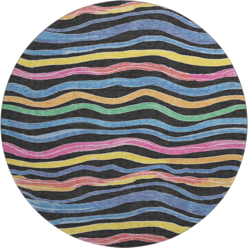 Mayfield AMF1581 Black 8' x 8' Rug
