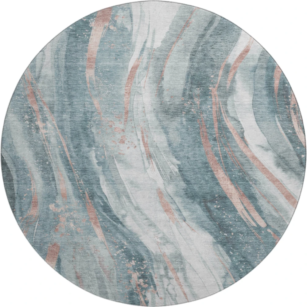 Mayfield AMF1676 Teal 8' x 8' Rug