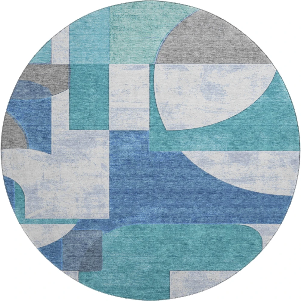 Mayfield AMF1692 Teal 8' x 8' Rug