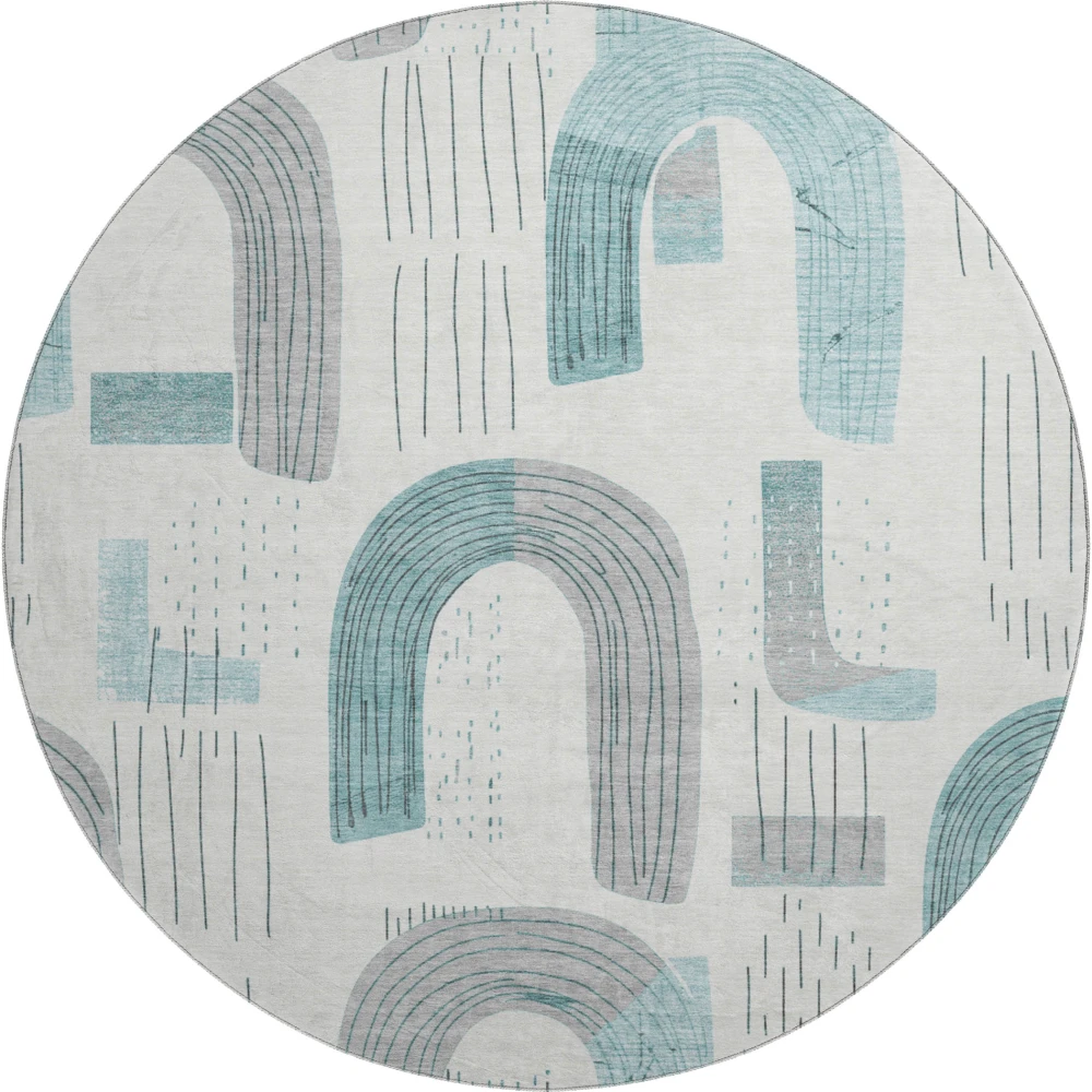 Mayfield AMF1698 Teal 8' x 8' Rug
