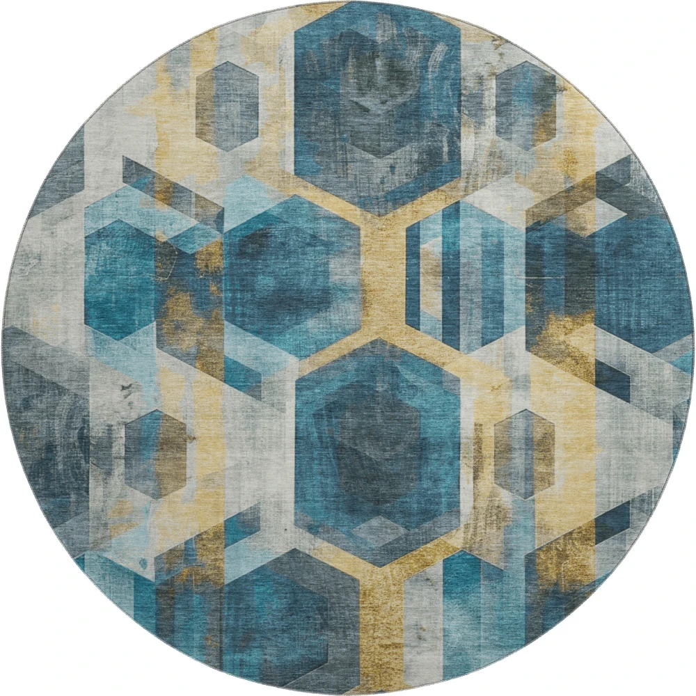 Mayfield AMF1722 Teal 8' x 8' Rug