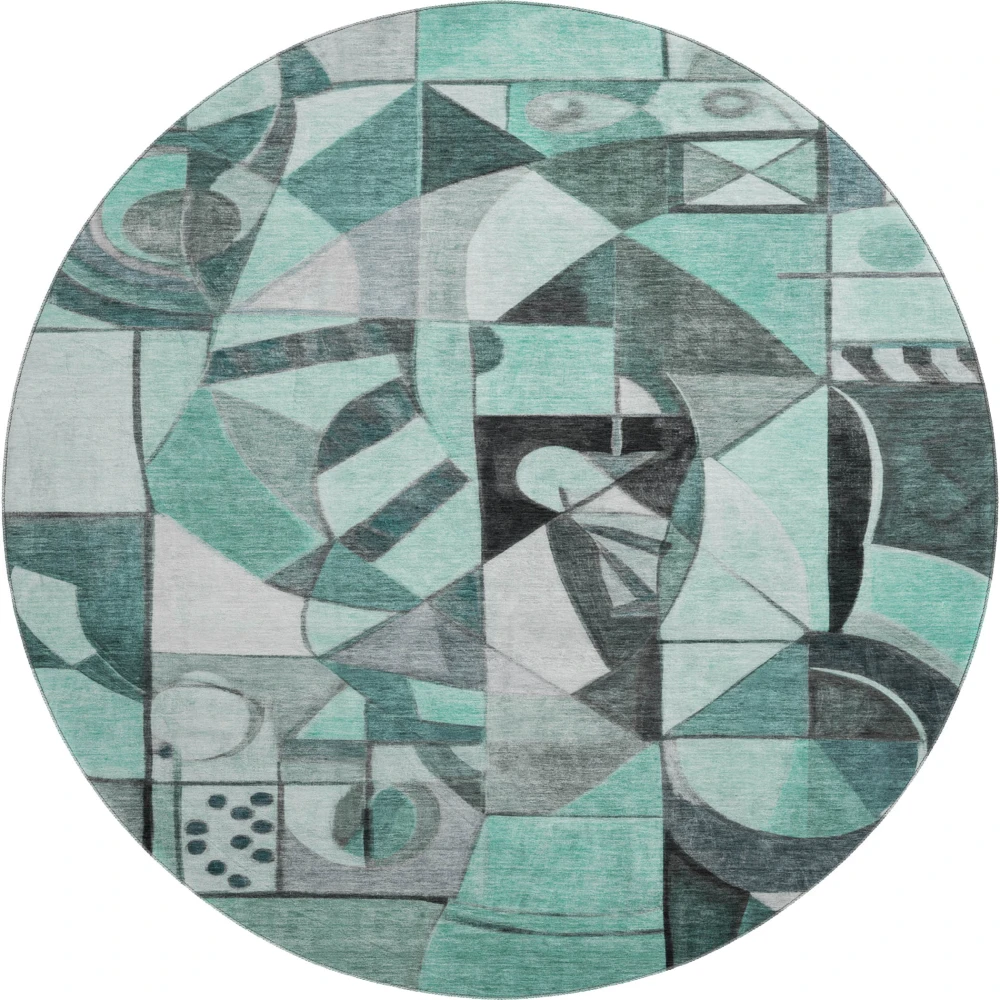 Mayfield AMF1758 Teal 8' x 8' Rug