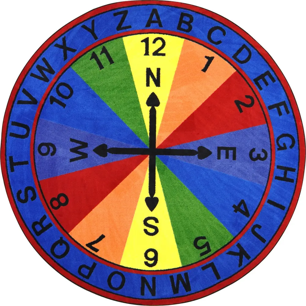 Kid Essentials Compass Rug 7'7