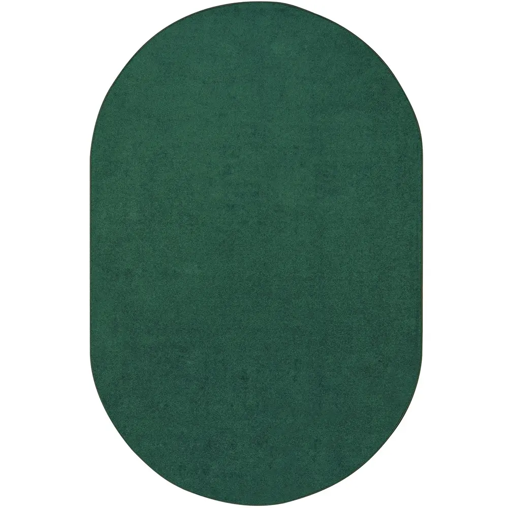 Kid Essentials Endurance 6' x 9' Oval Area Rug in Color Forest
