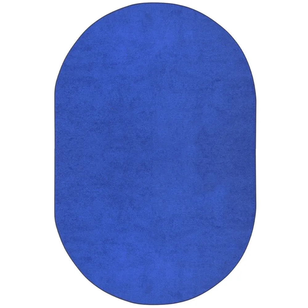 Kid Essentials Endurance 6' x 9' Oval Area Rug in Color Royal Blue