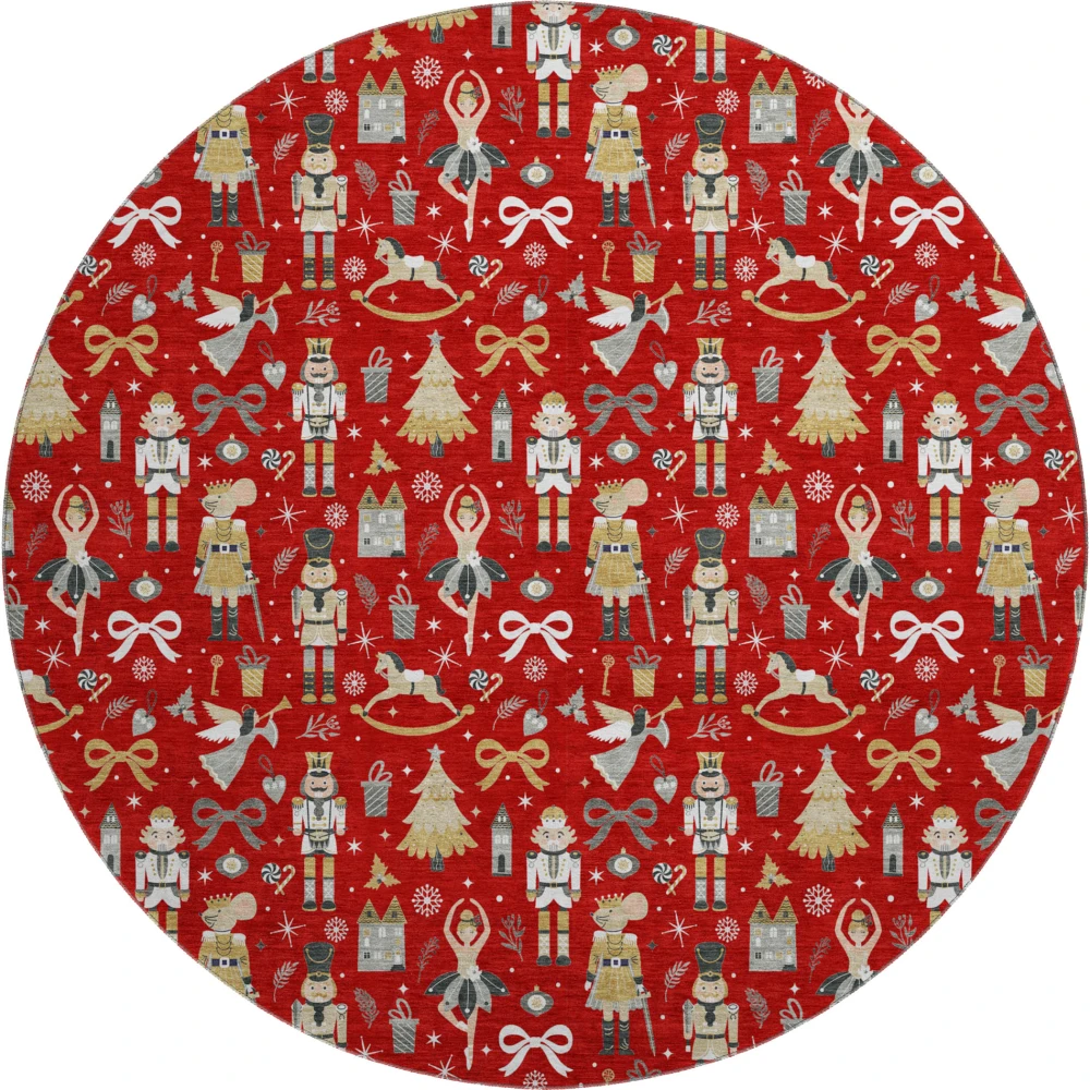 Mayfield AMF1827 Red 8' x 8' Rug